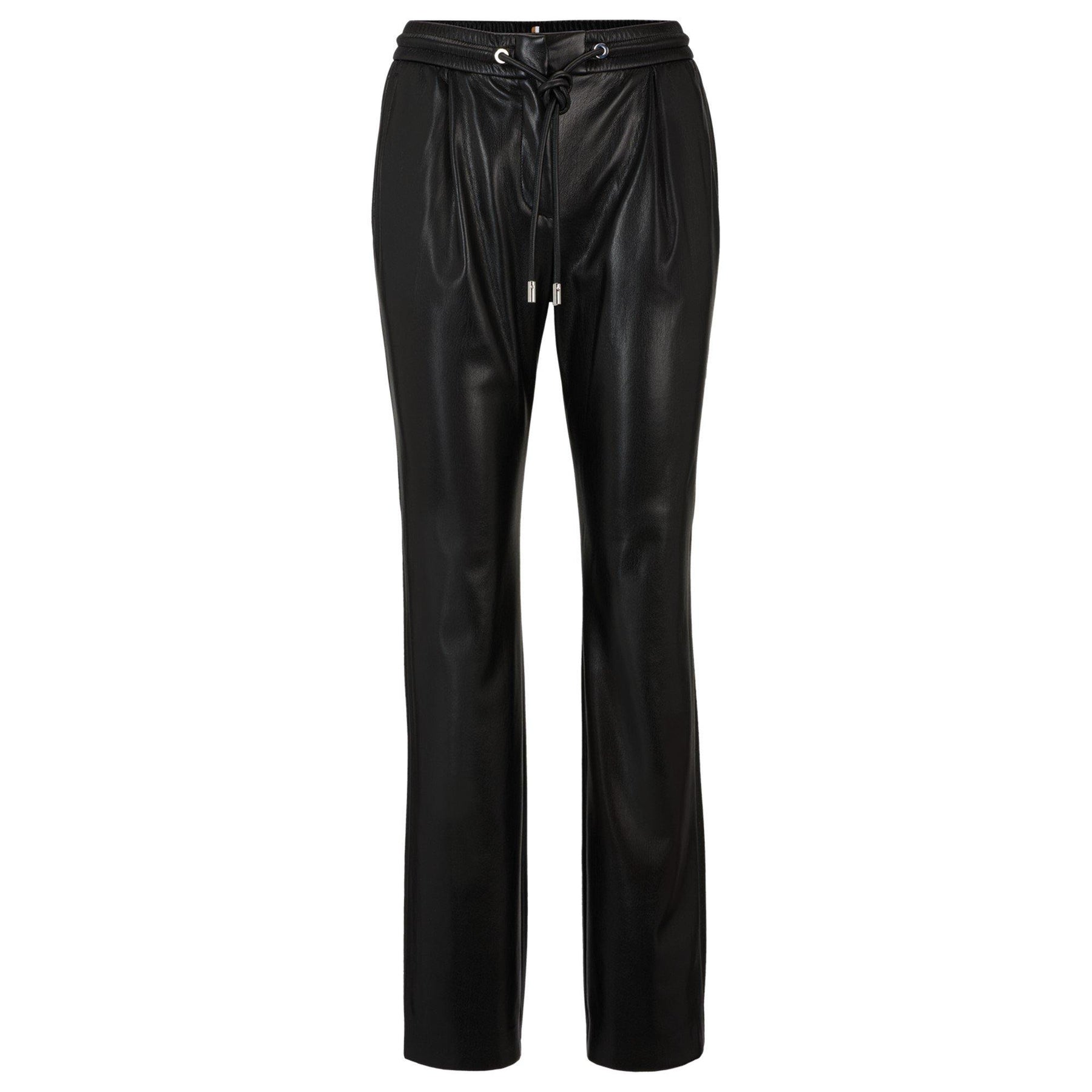 Women's Tareta Straight Trousers, Premium Faux Leather