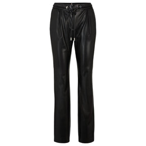 Women's Tareta Straight Trousers, Premium Faux Leather