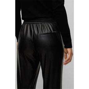 Women's Tareta Straight Trousers, Premium Faux Leather