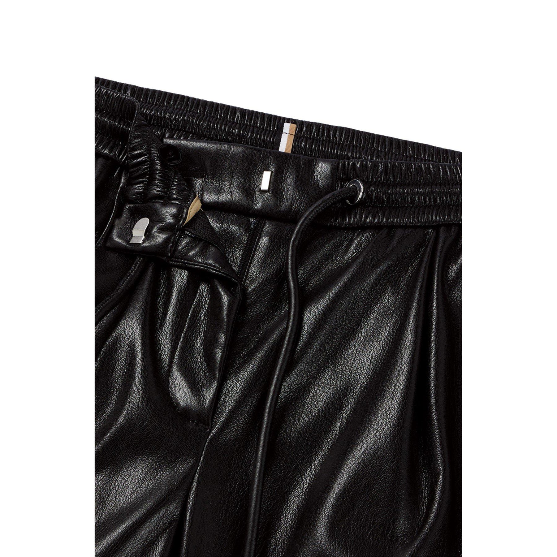 Women's Tareta Straight Trousers, Premium Faux Leather