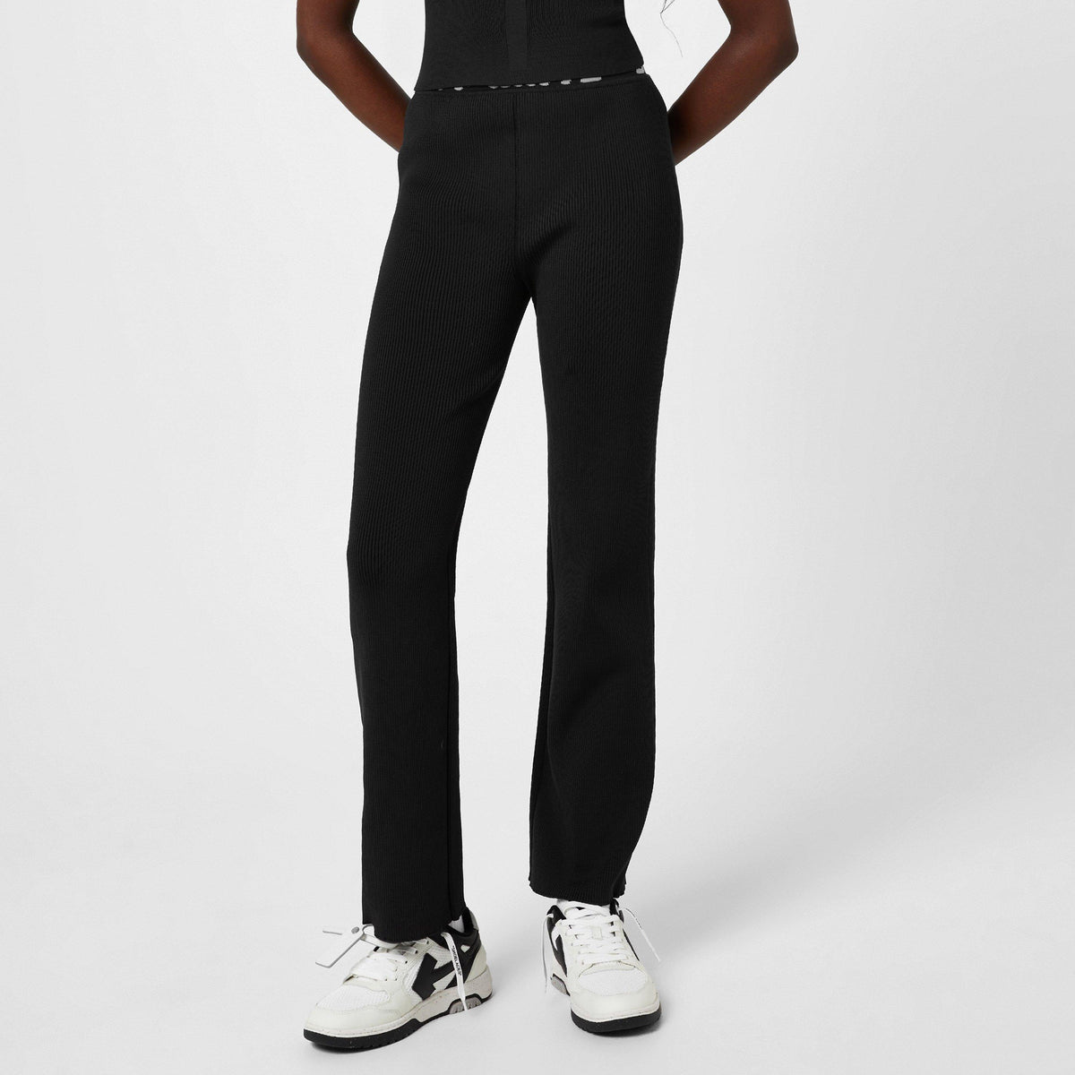 Women's Ribbed Knitted Trousers