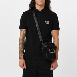Embroidered V Emblem Polo Shirt
