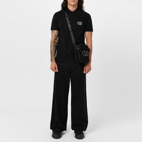 Embroidered V Emblem Polo Shirt