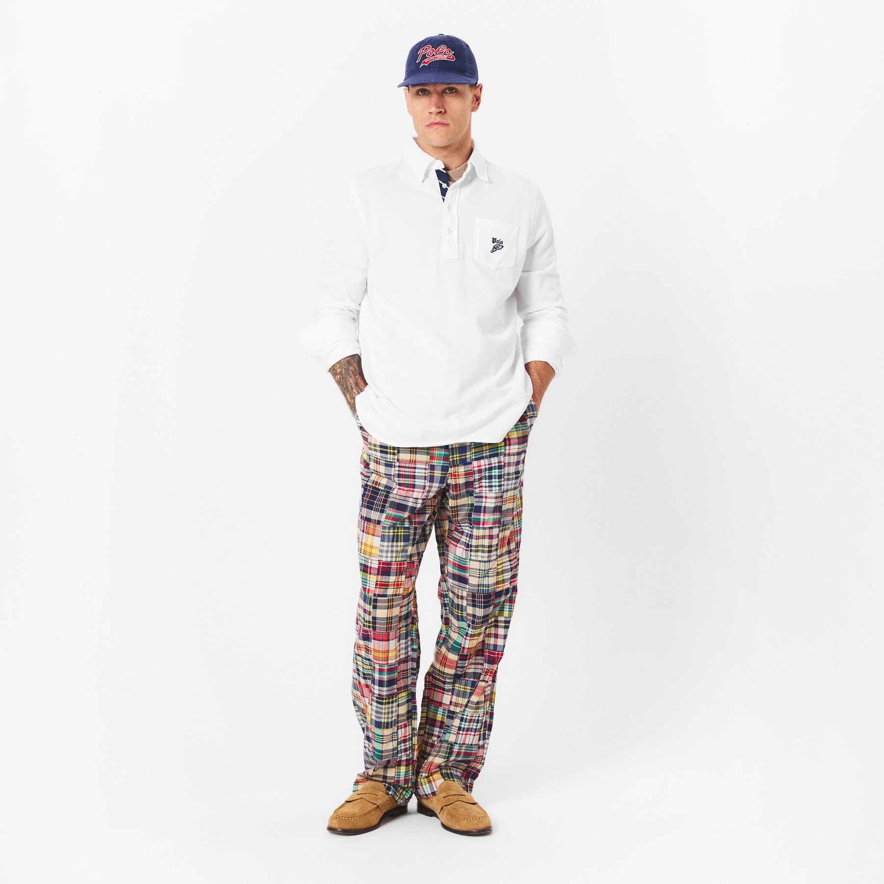 Men's Pocket Long-Sleeve Polo Shirt