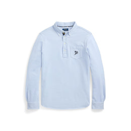 Embroidered Logo Chest Pocket Long Sleeve Shirt