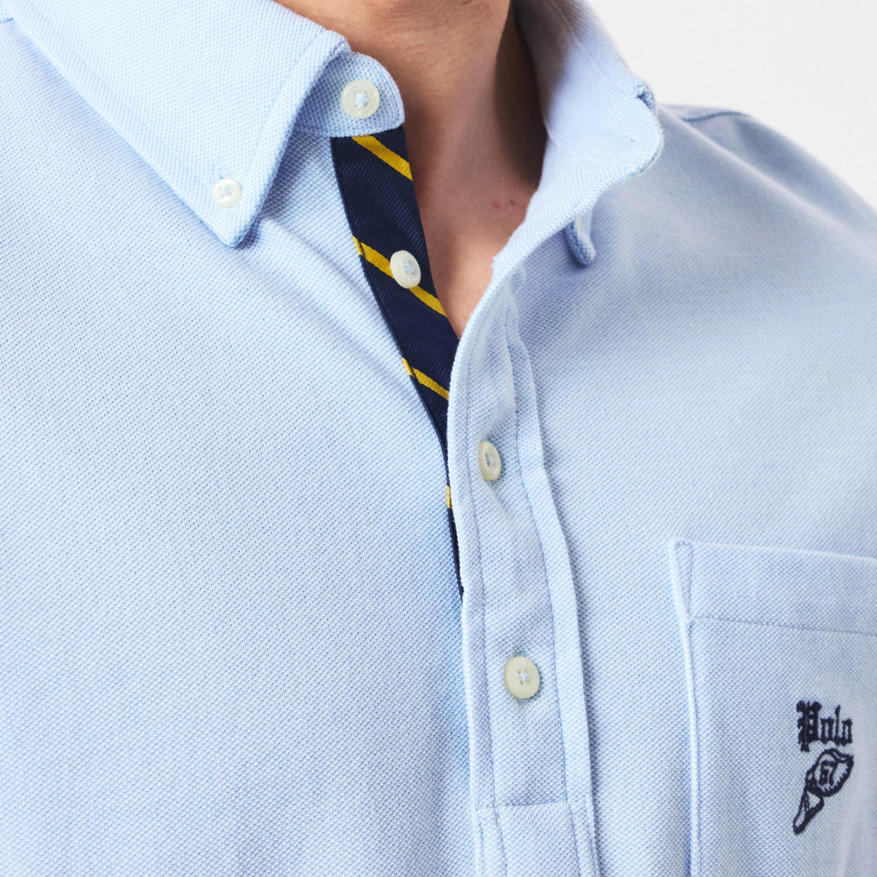 Men's Pocket Long-Sleeve Polo Shirt