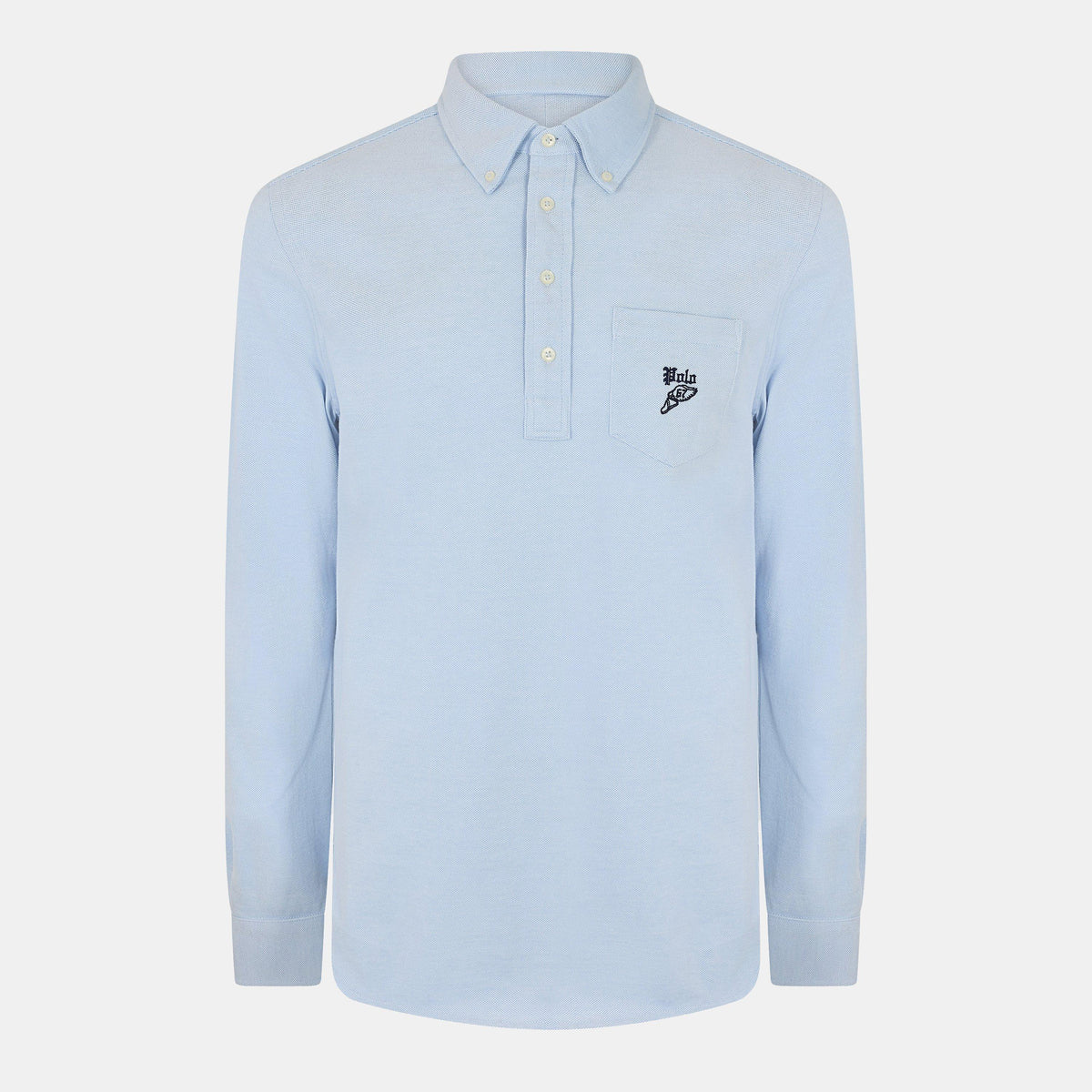 Men's Pocket Long-Sleeve Polo Shirt