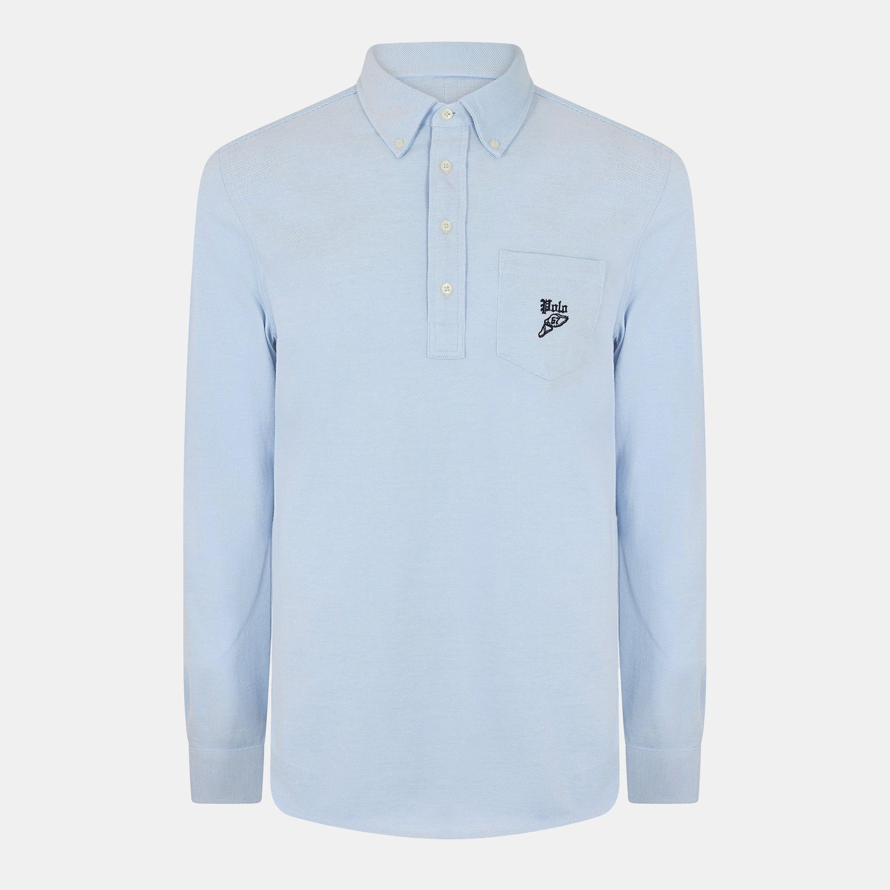 Men's Pocket Long-Sleeve Polo Shirt