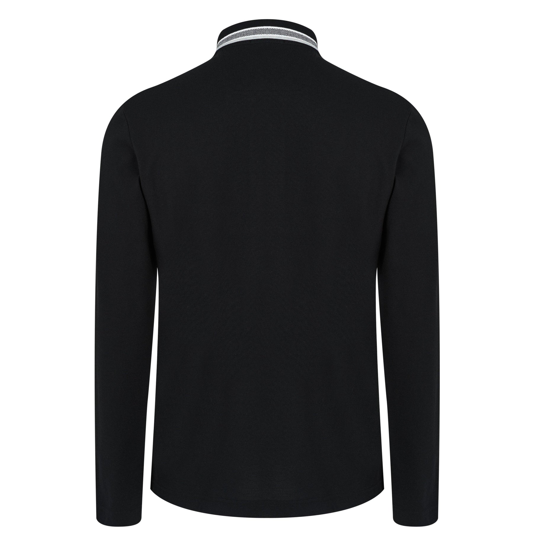 Men's Plisy Long-Sleeve Tipped Collar Polo Shirt