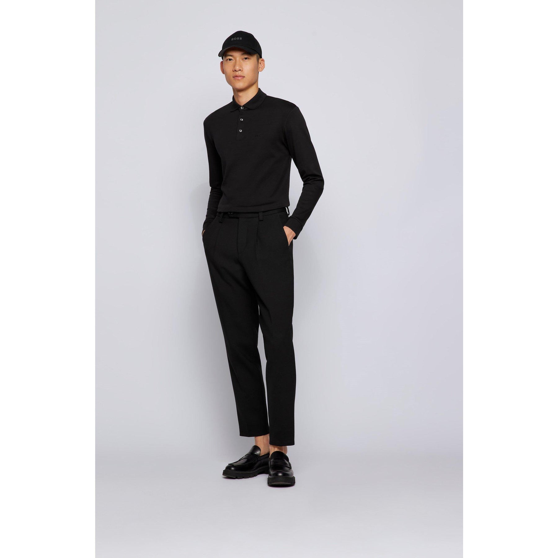 Men's HBB Pado 30 Long-Sleeve Polo Shirt, Iconic Logo Embroidered