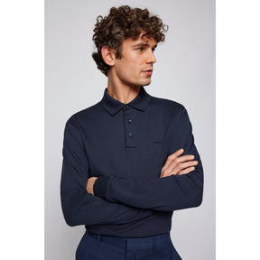 Men's HBB Pado 30 Long-Sleeve Polo Shirt, Iconic Logo Embroidered