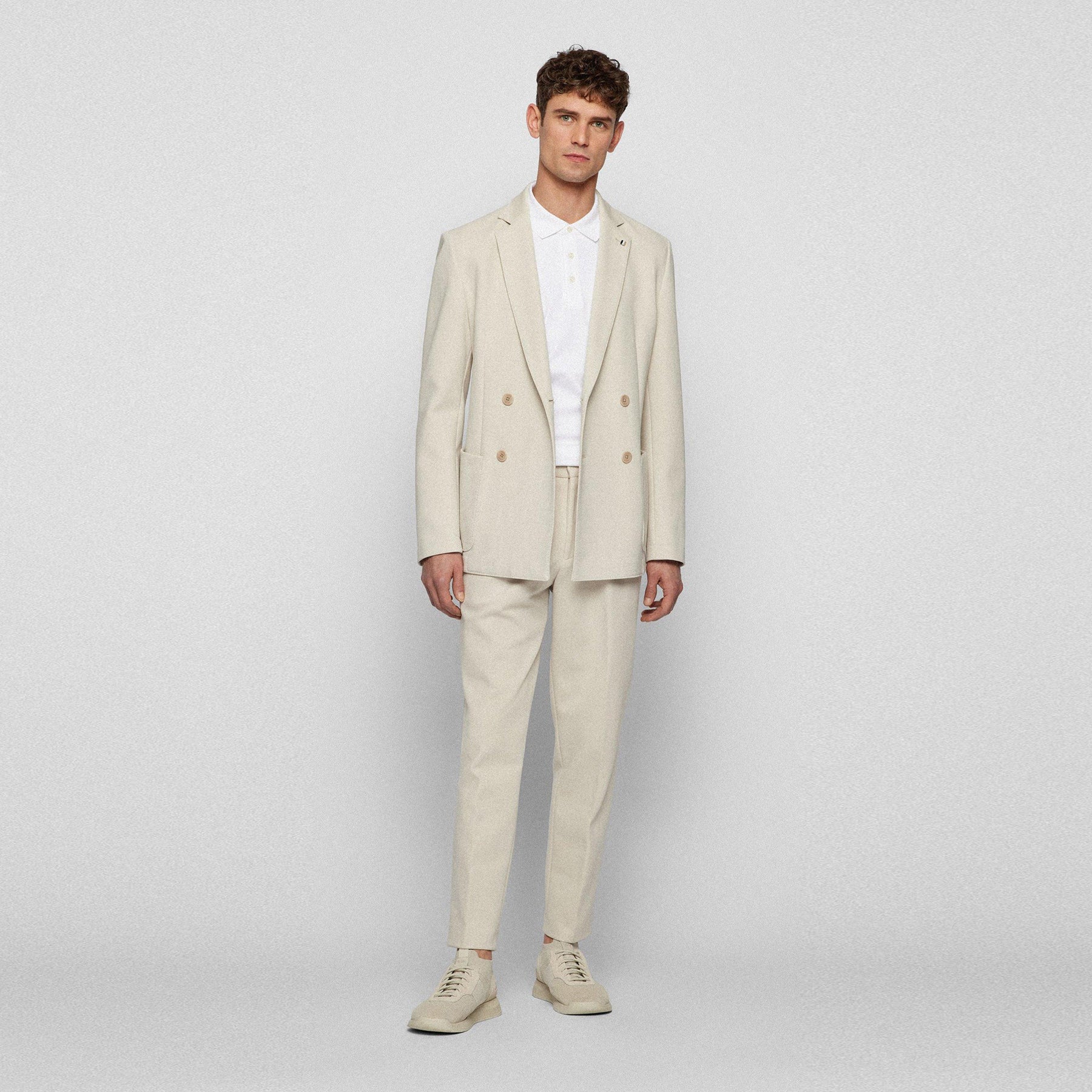 Men's HBB Pado 30 Long-Sleeve Polo Shirt, Iconic Logo Embroidered