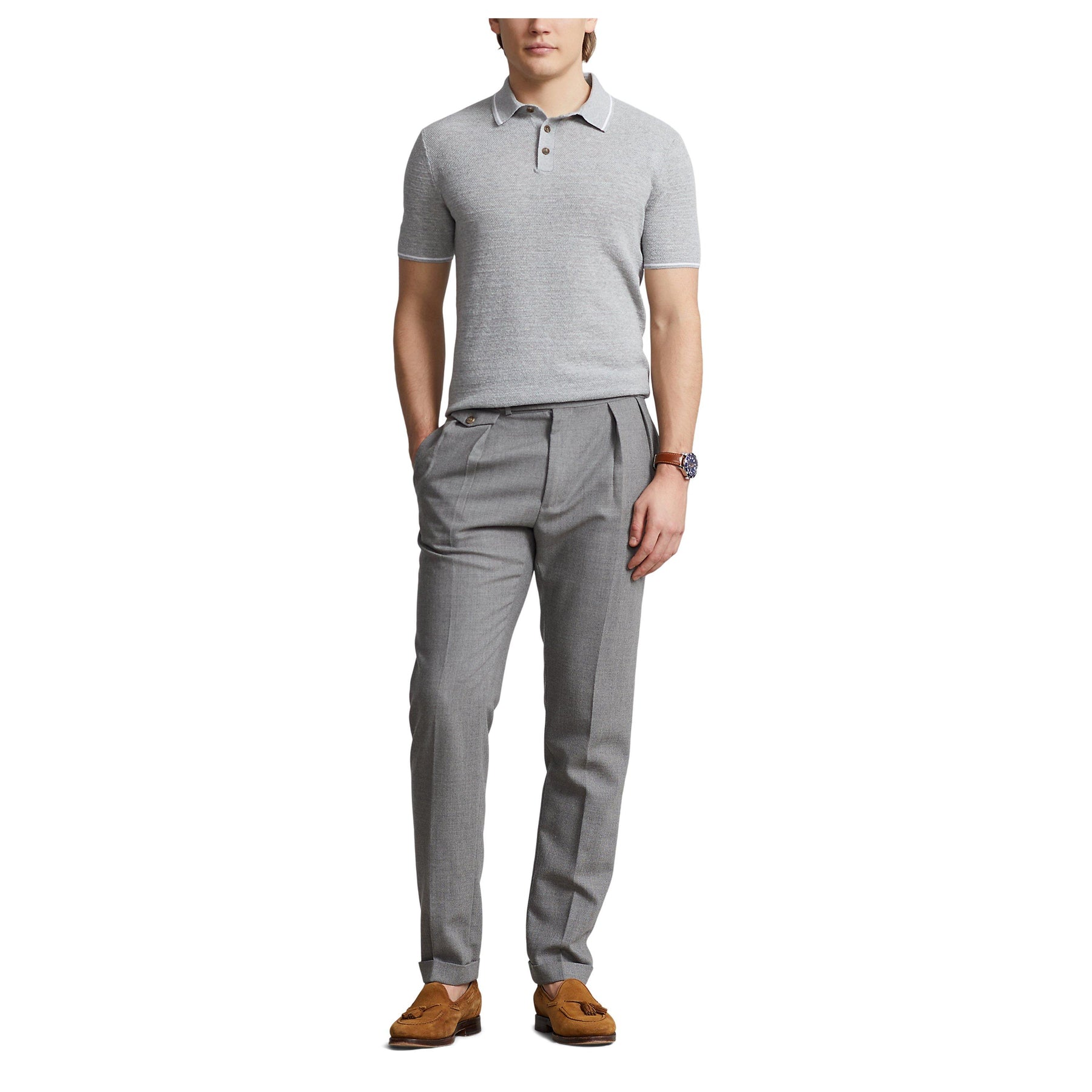 Cotton Linen Polo Shirt