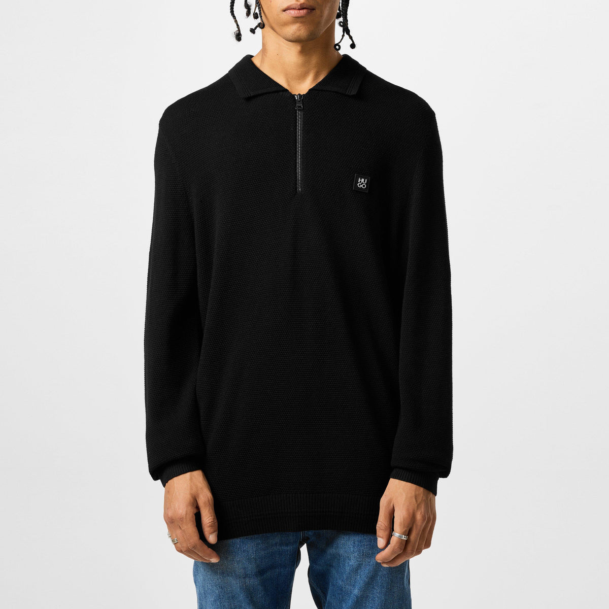 Sastor Zip-Neck Polo Sweater