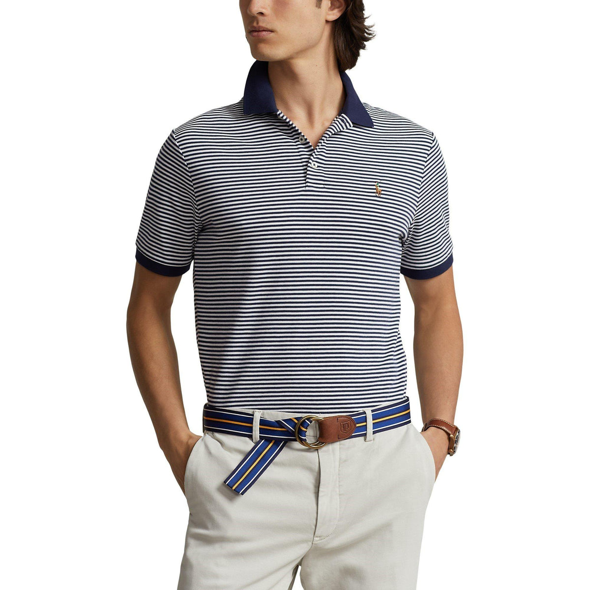 Striped Slim Fit Polo Shirt