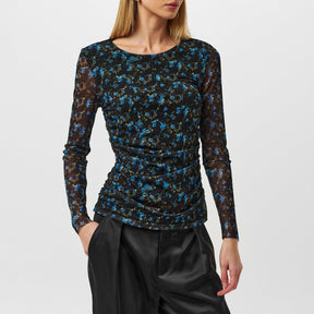 Women's Enizo Blouse, Elegant Floral Design