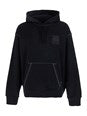 Givenchy Black Hoodie with 4G Logo Detail on Front in Cotton Man