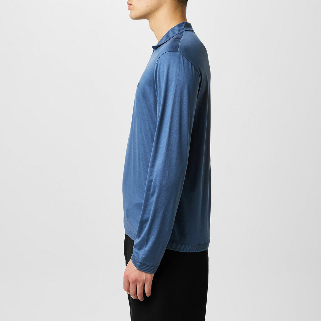 Mercerised Long Sleeve Polo Shirt