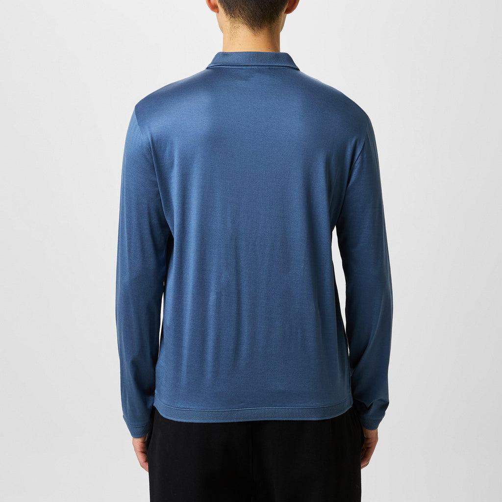 Mercerised Long Sleeve Polo Shirt