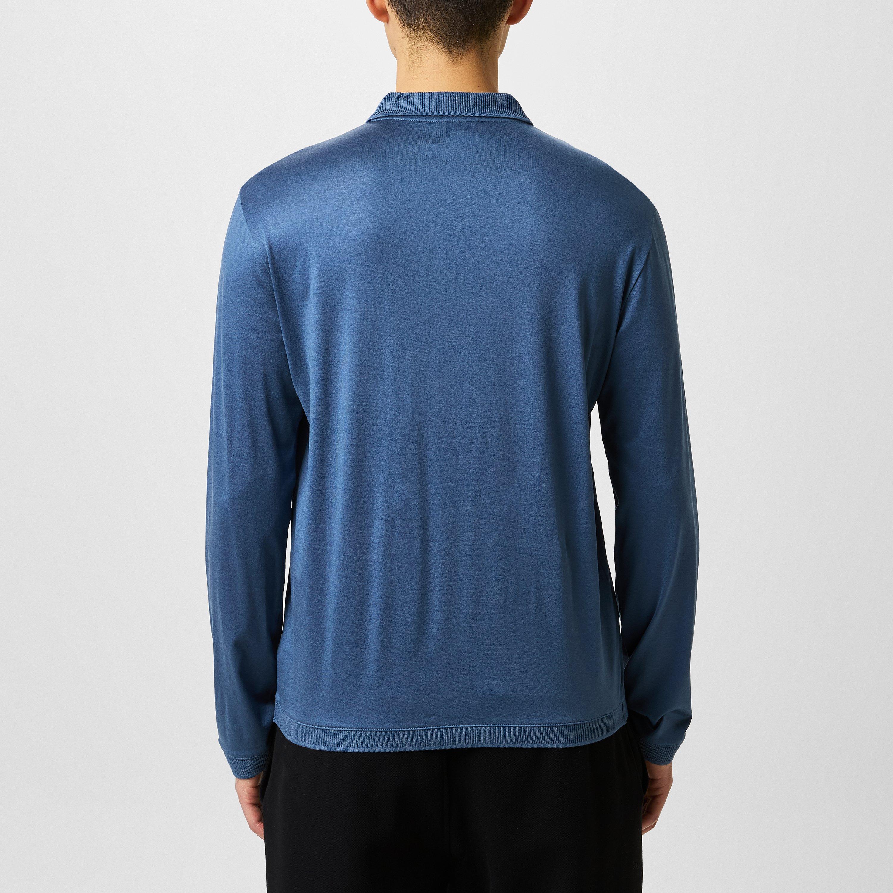Mercerised Long Sleeve Polo Shirt
