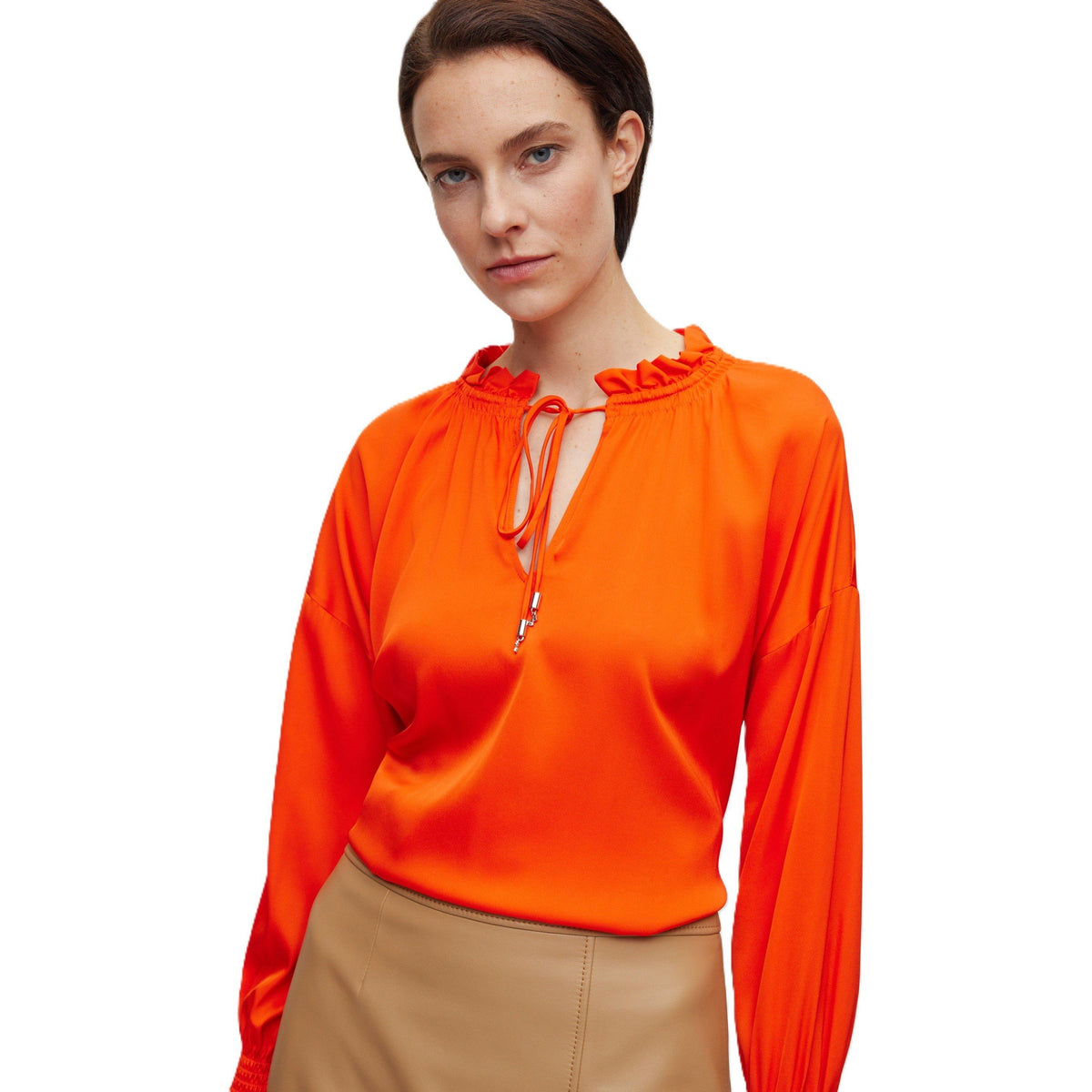Women's Baratina Blouse, Drawstring Neckline