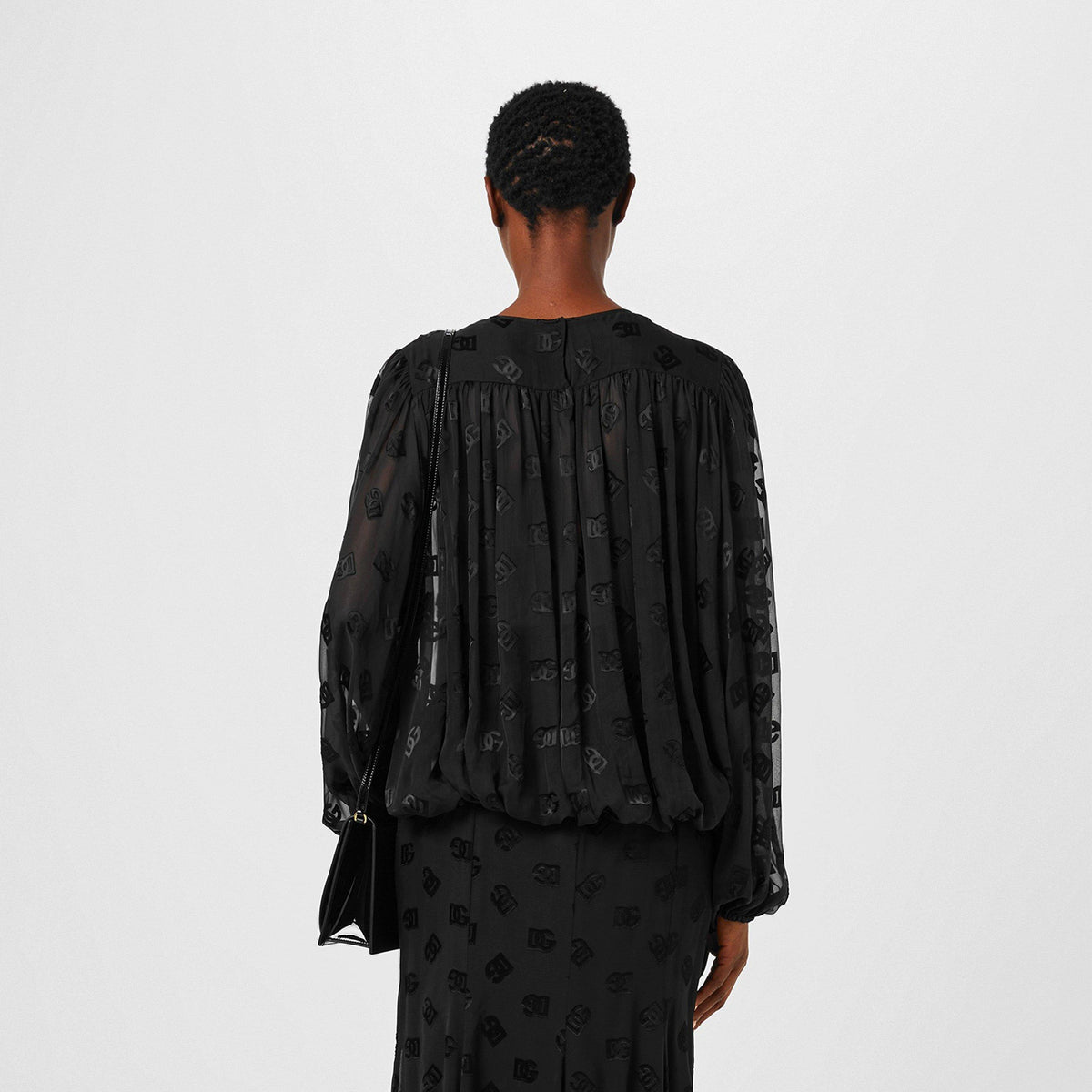 Allover Logo Devore Blouse