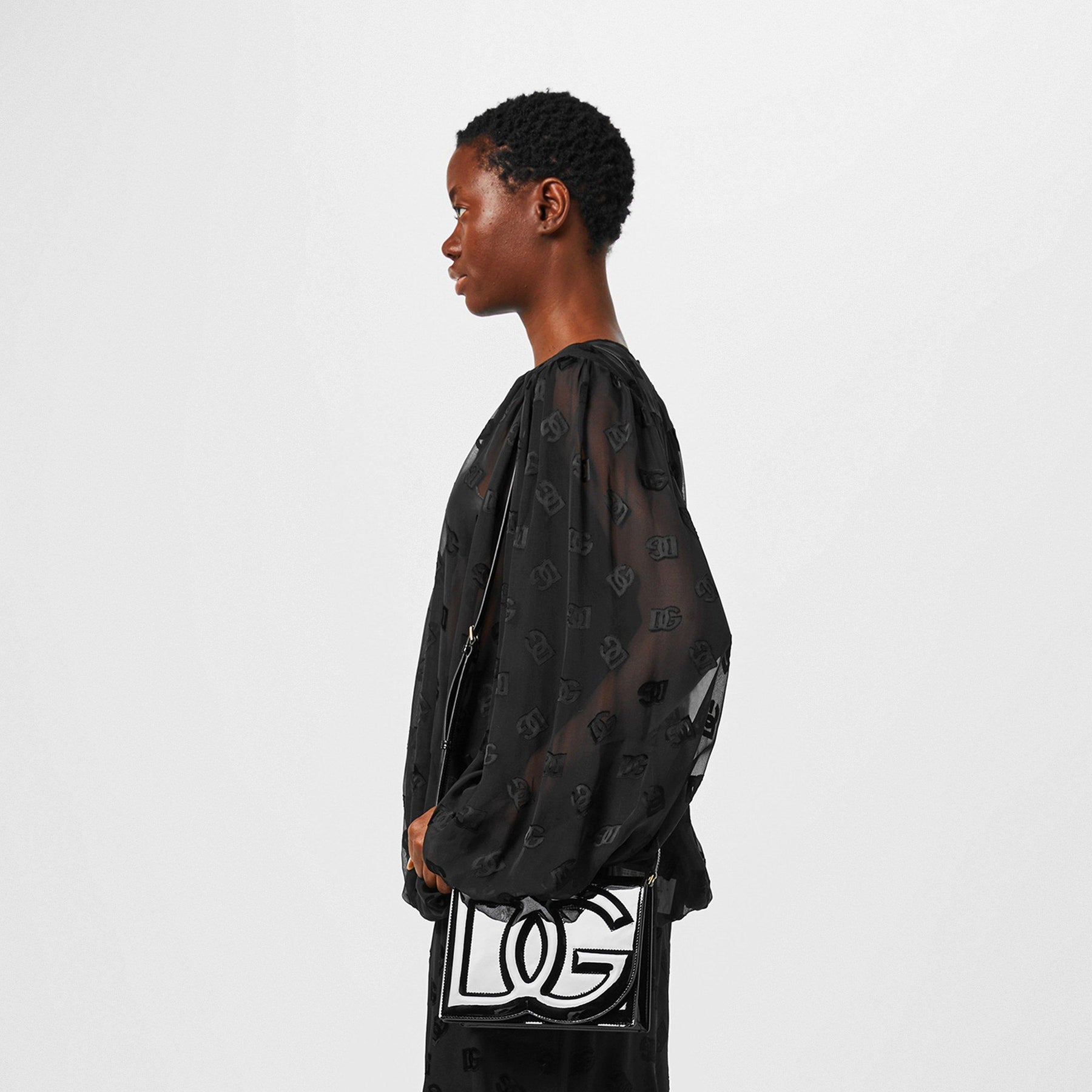 Allover Logo Devore Blouse