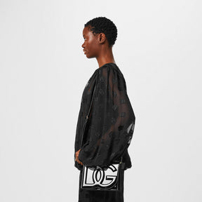 Allover Logo Devore Blouse