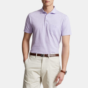 Cotton Linen Short Sleeve Polo Shirt
