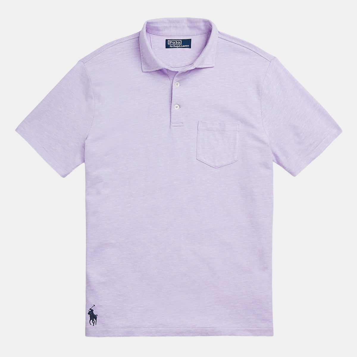 Cotton Linen Short Sleeve Polo Shirt
