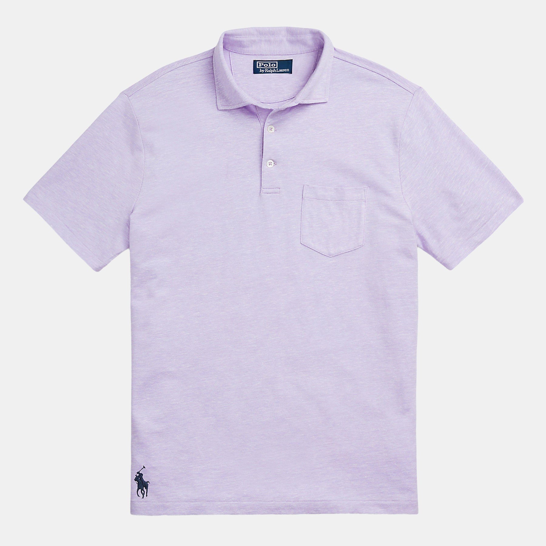 Cotton Linen Short Sleeve Polo Shirt