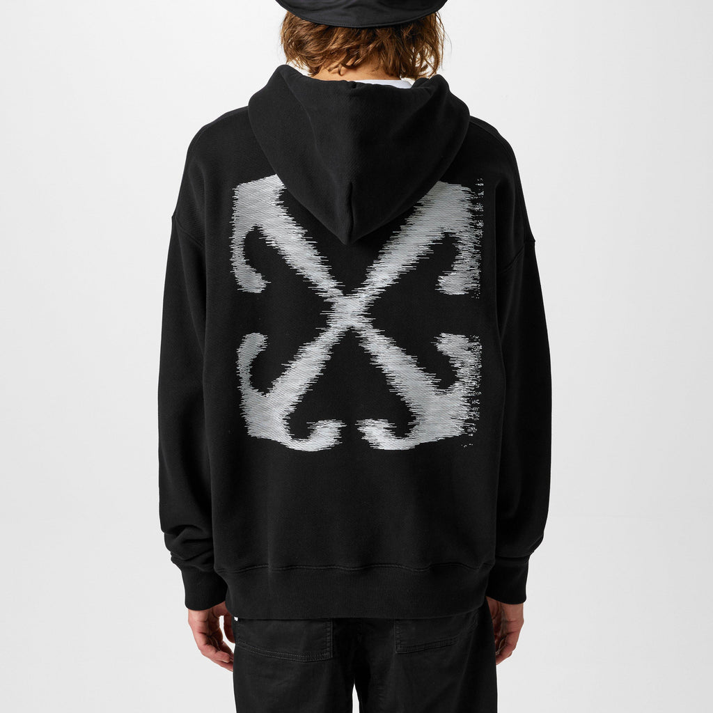 Men's Logo Print Hoodie, Iconic Branding Arrow Motif