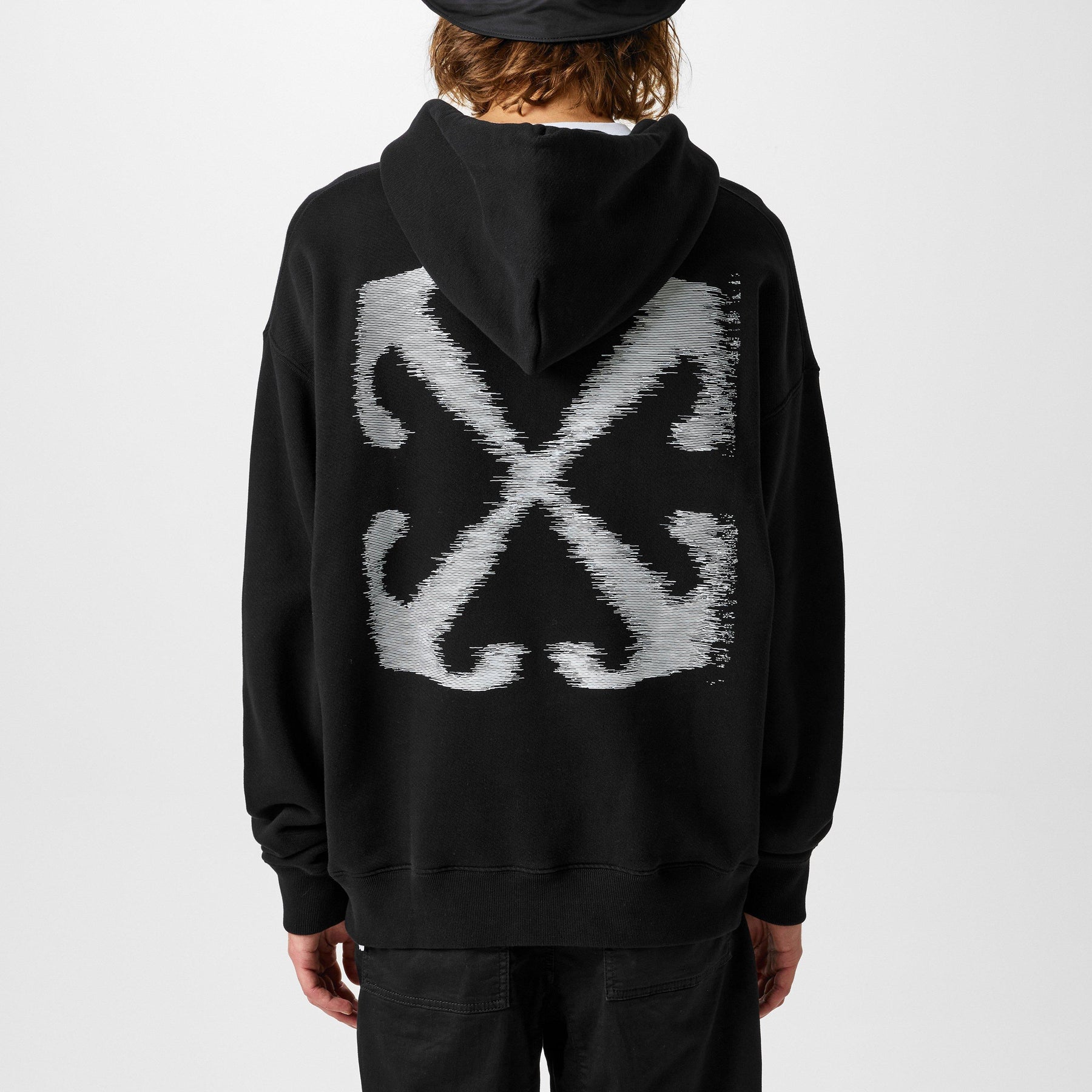 Men's Logo Print Hoodie, Iconic Branding Arrow Motif