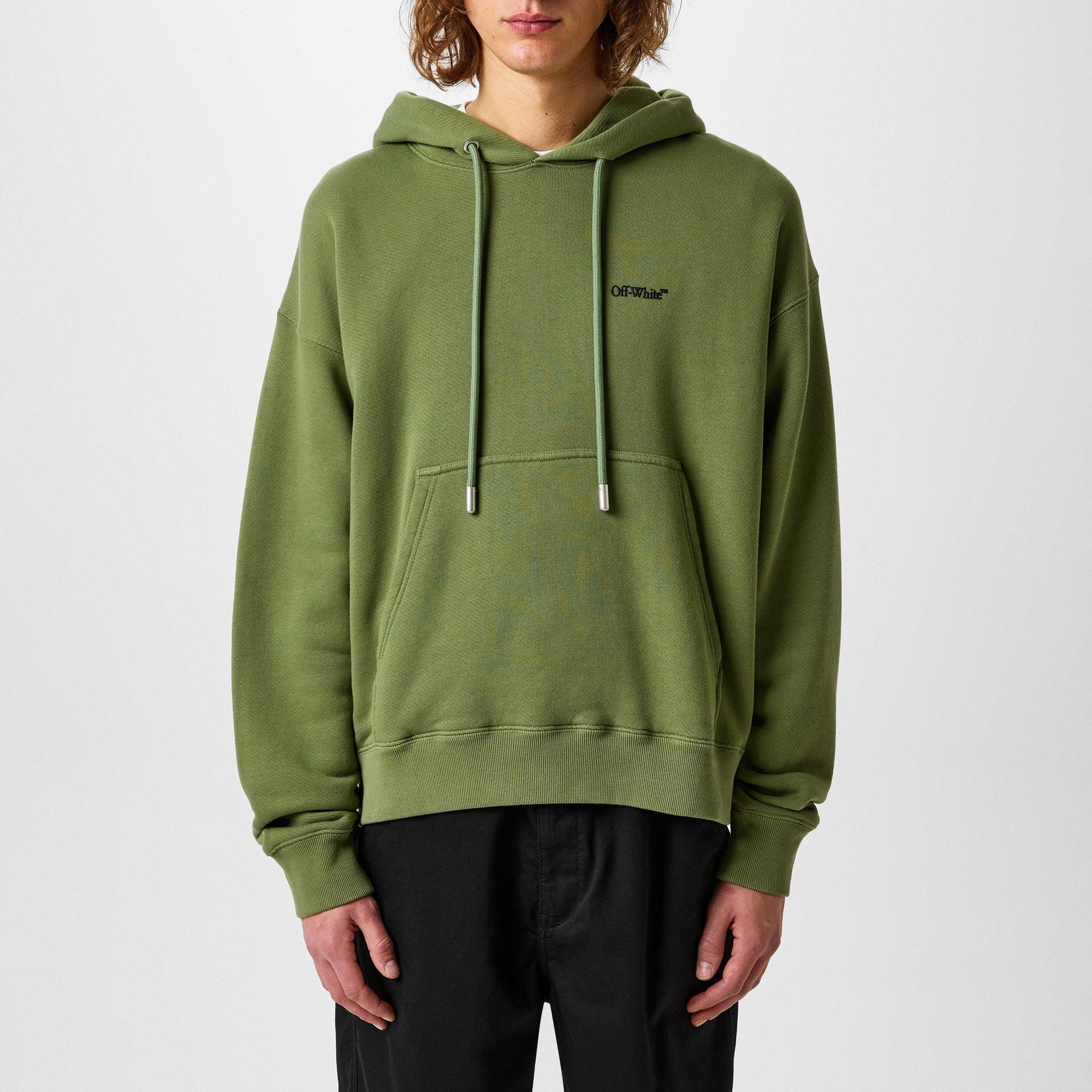 Men's Logo Print Hoodie, Iconic Branding Arrow Motif