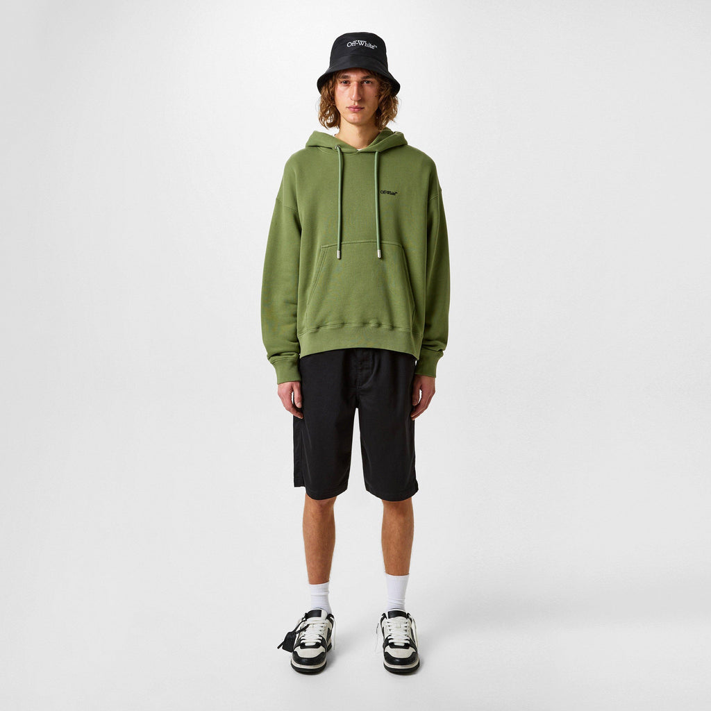 Men's Logo Print Hoodie, Iconic Branding Arrow Motif