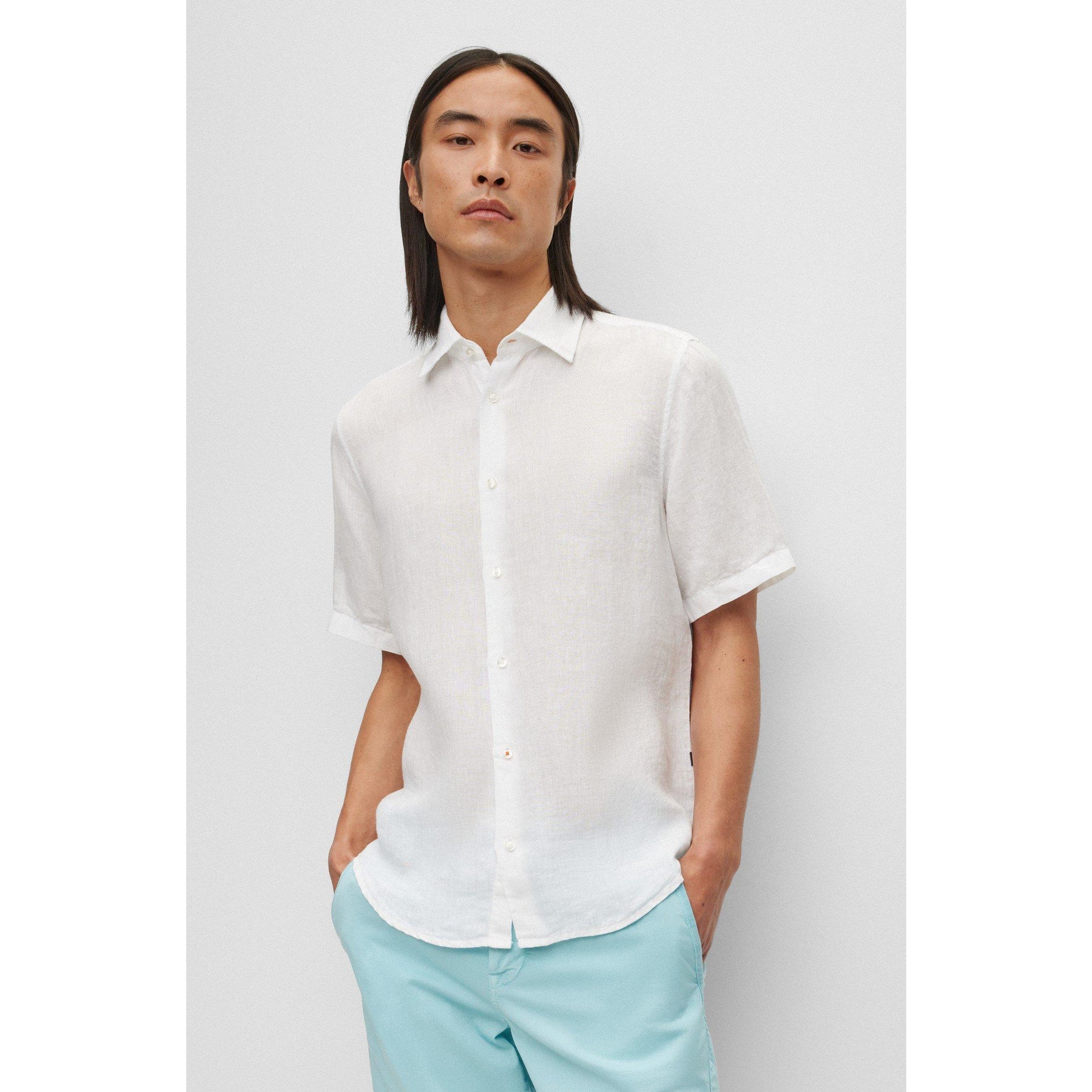 Men's Rash 2 Lin Plain Short-Sleeve Shirt