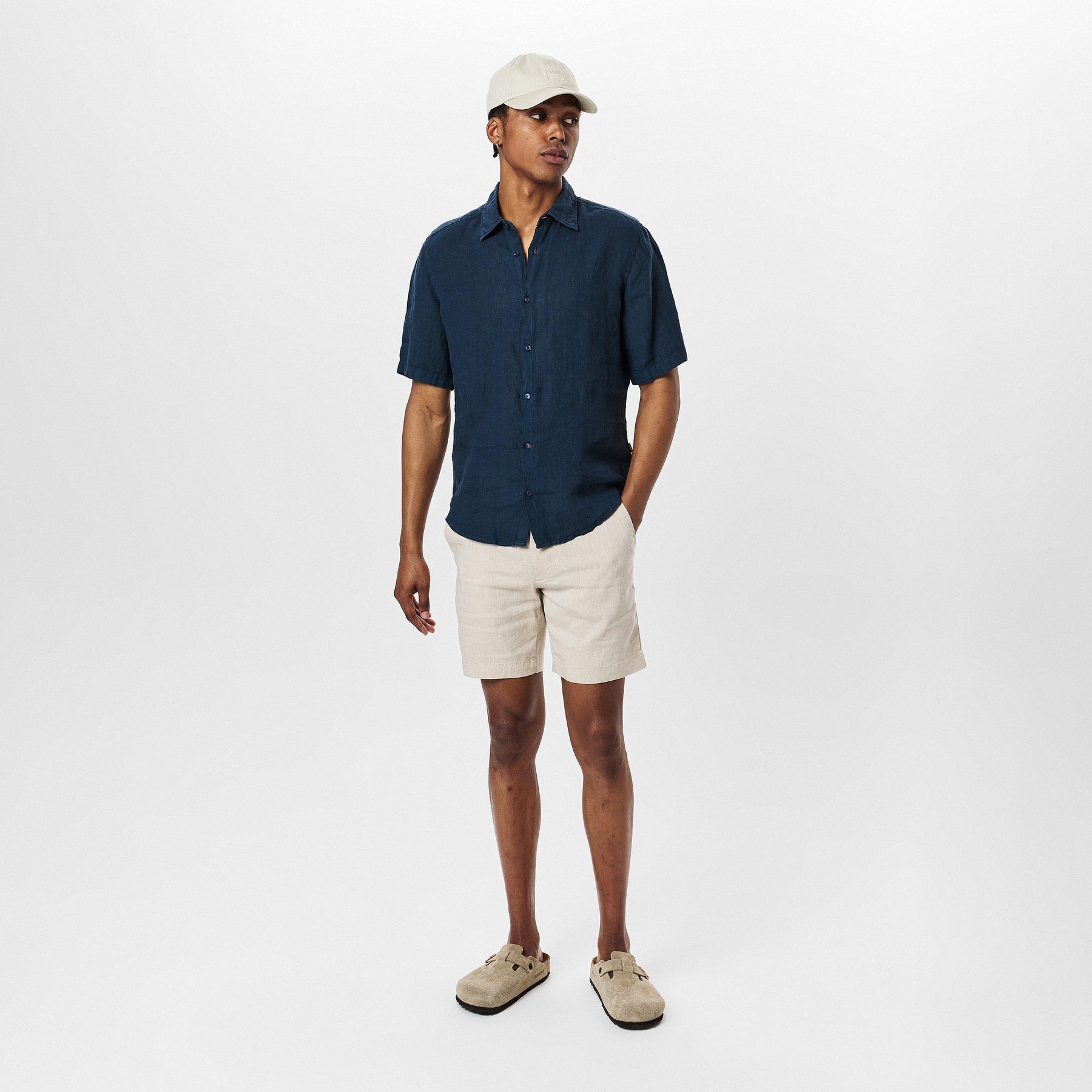 Men's Rash 2 Lin Plain Short-Sleeve Shirt