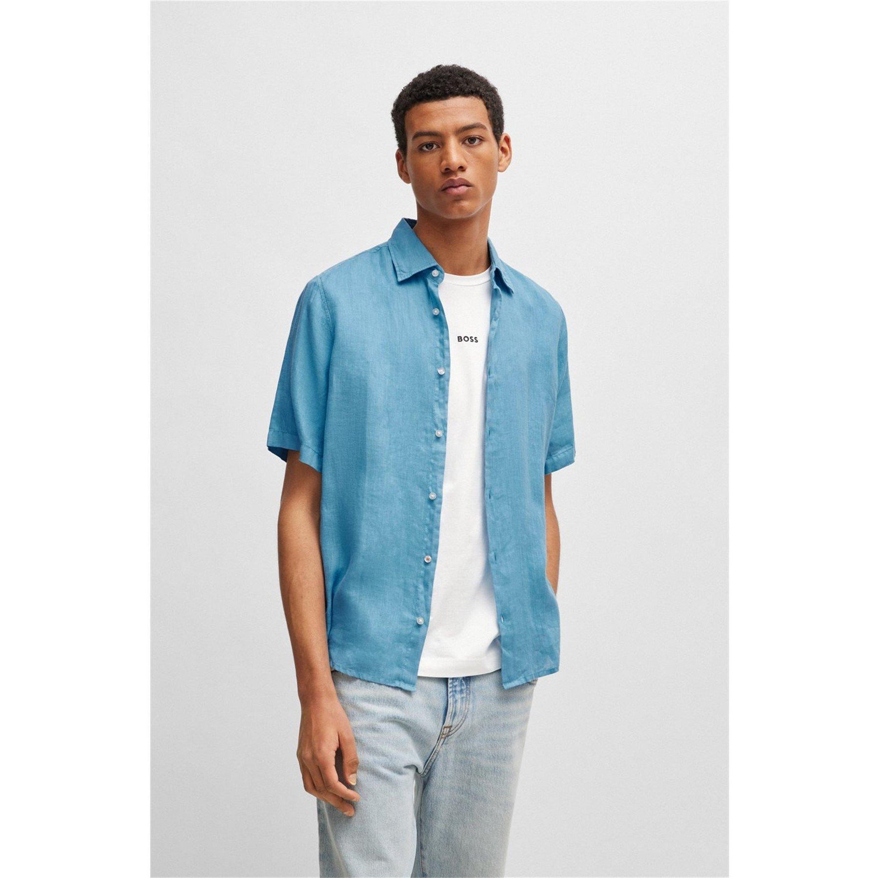 Men's Rash 2 Lin Plain Short-Sleeve Shirt