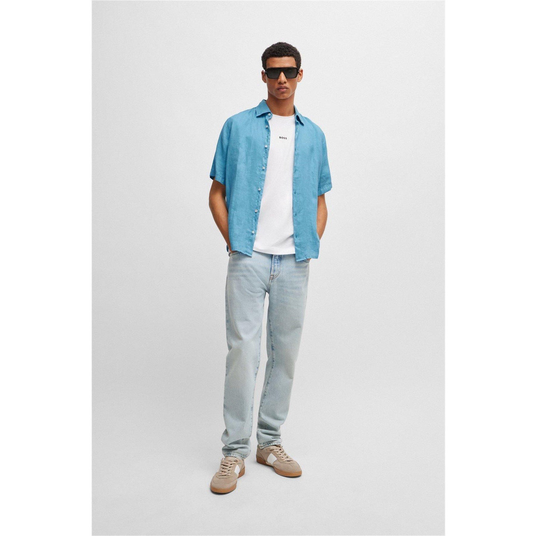 Men's Rash 2 Lin Plain Short-Sleeve Shirt