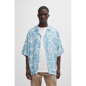 Men's Lapis 3 Patterned Short-Sleeve Shirt