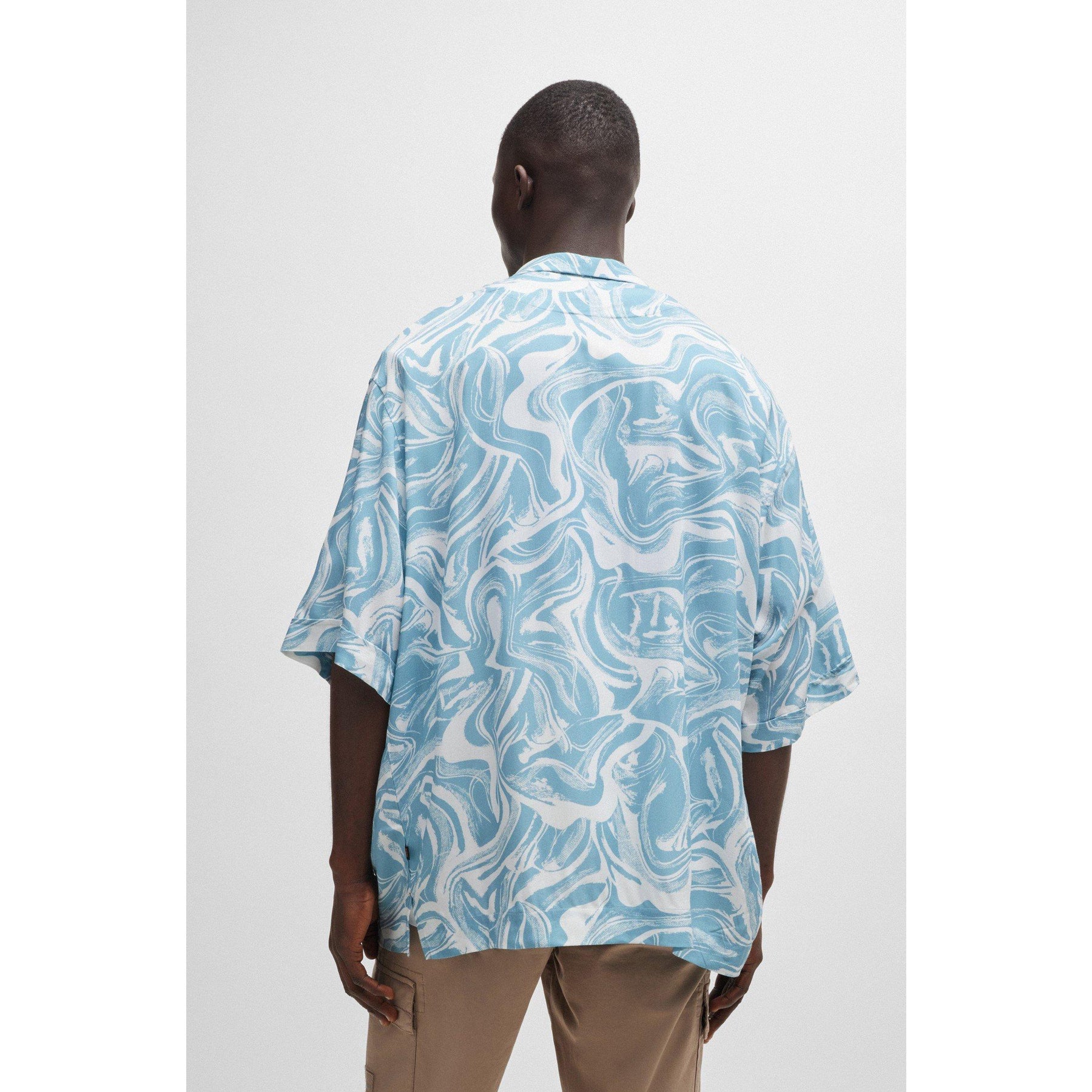 Men's Lapis 3 Patterned Short-Sleeve Shirt