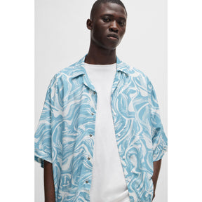 Men's Lapis 3 Patterned Short-Sleeve Shirt