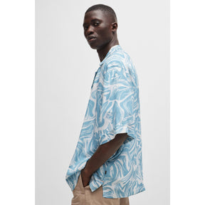 Men's Lapis 3 Patterned Short-Sleeve Shirt