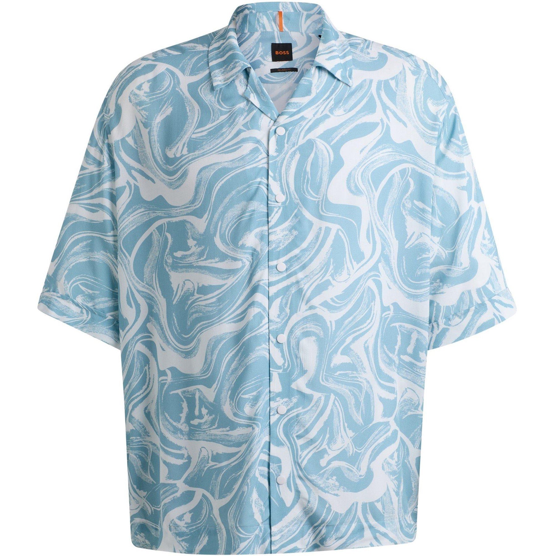 Men's Lapis 3 Patterned Short-Sleeve Shirt