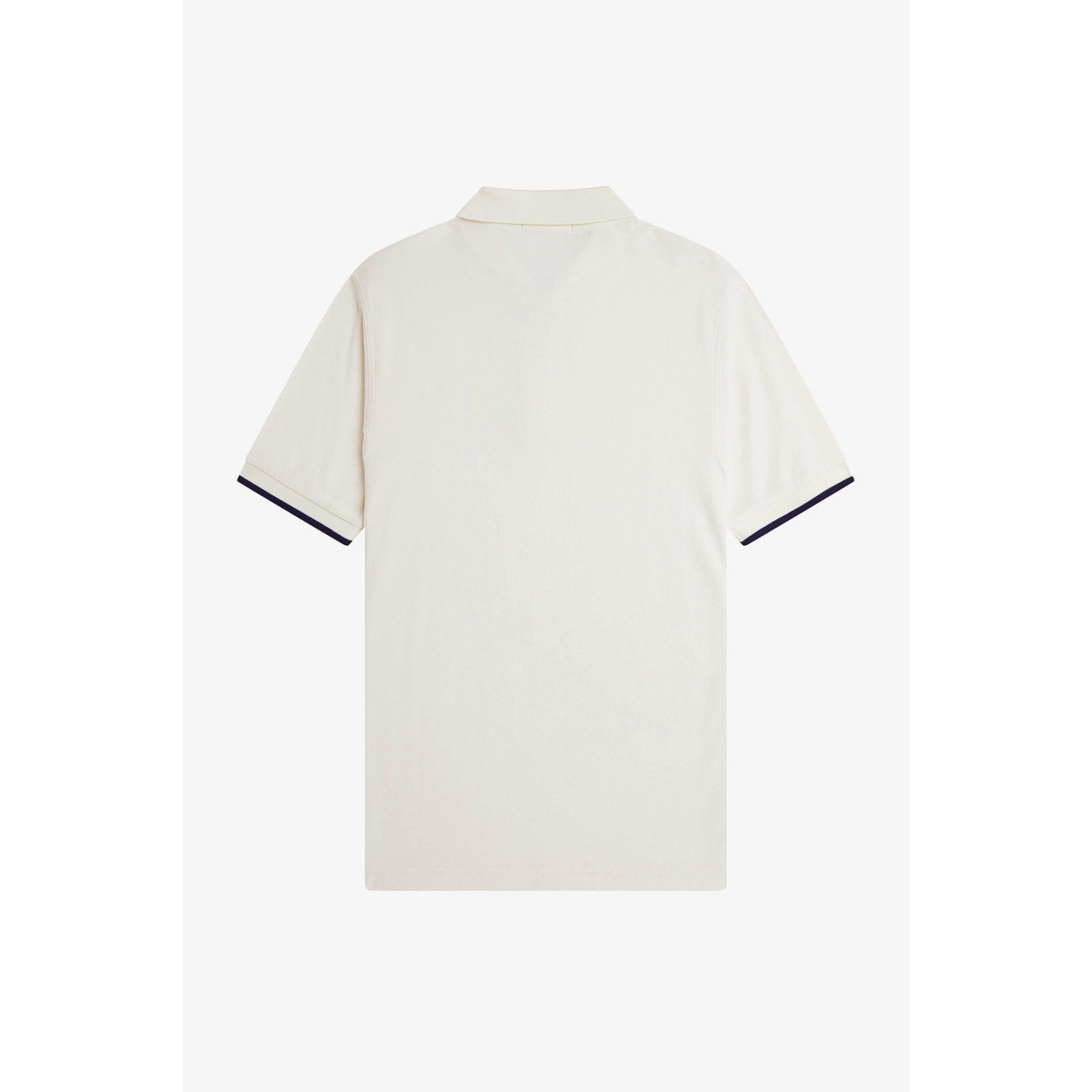 Crepe Zipped Short-Sleeve Polo Shirt