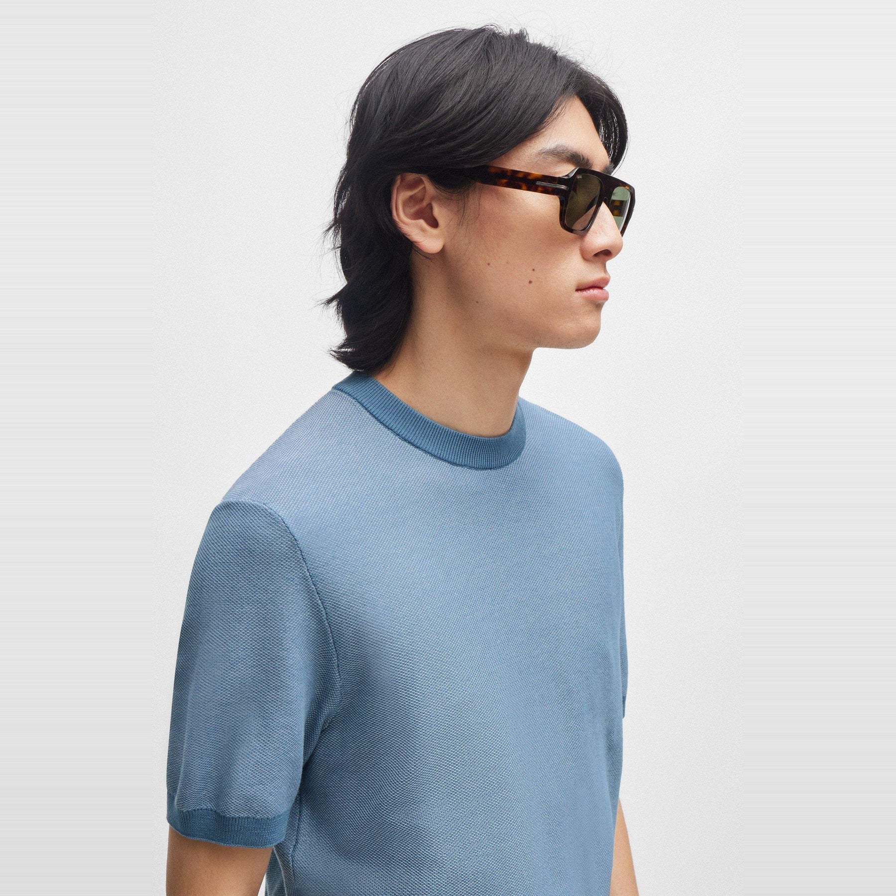 Men's HBB Tantino Knitted T Regular Fit T-Shirt