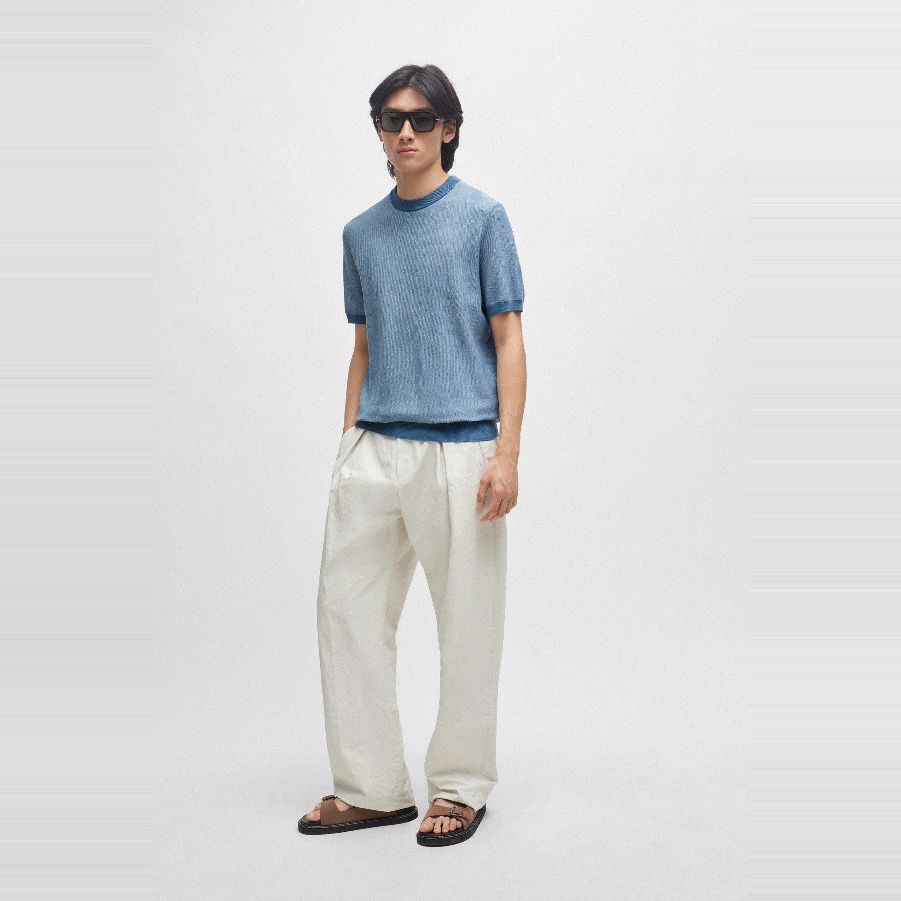 Men's HBB Tantino Knitted T Regular Fit T-Shirt