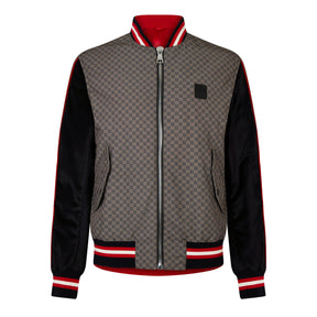 Monogrammed Zip-Up Bomber Jacket