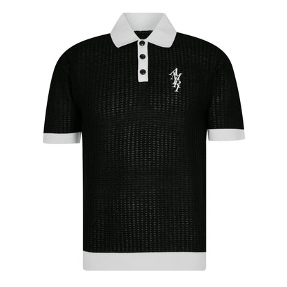 Waffle Stitch Polo Shirt
