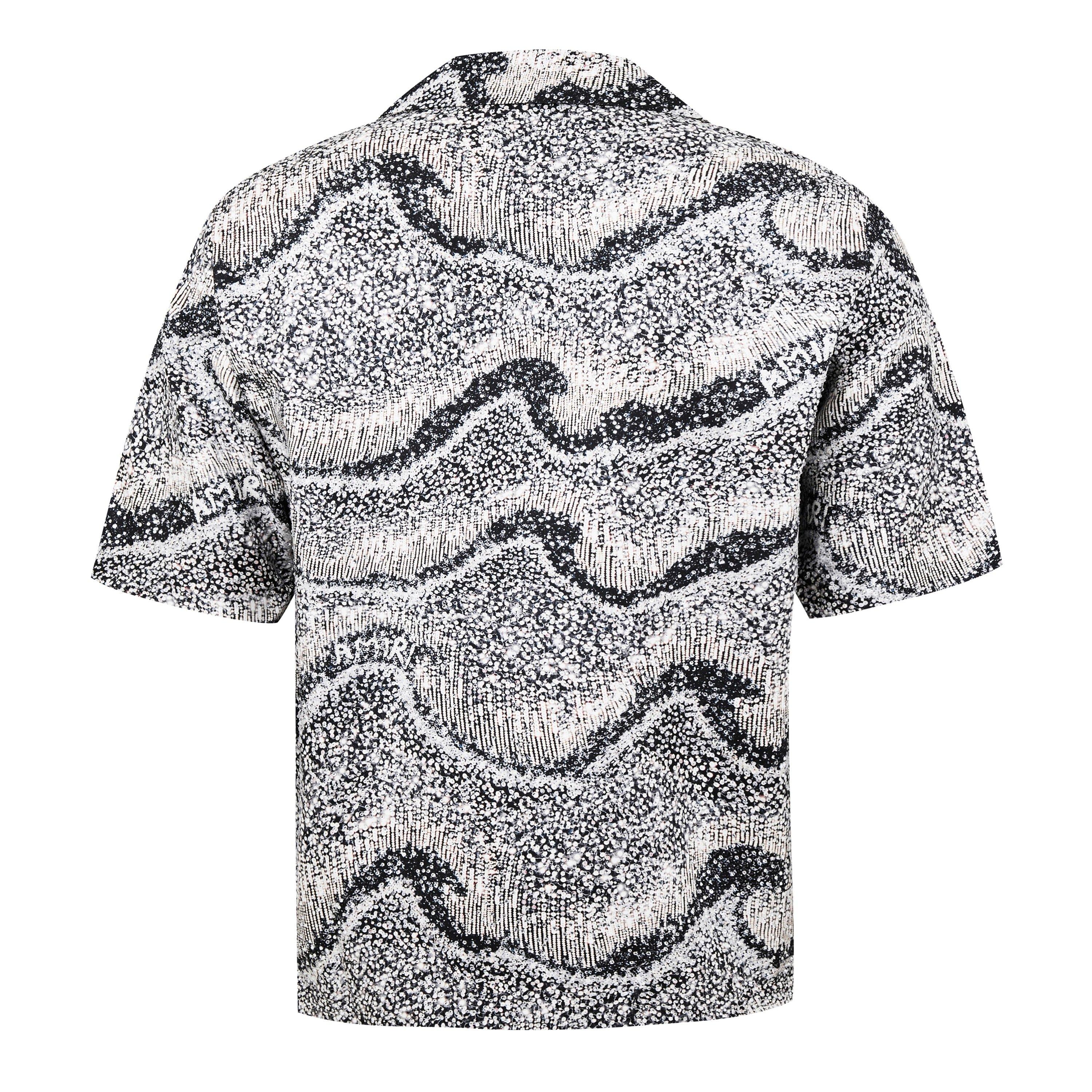 Silk Short-Sleeve Embellished Shirt